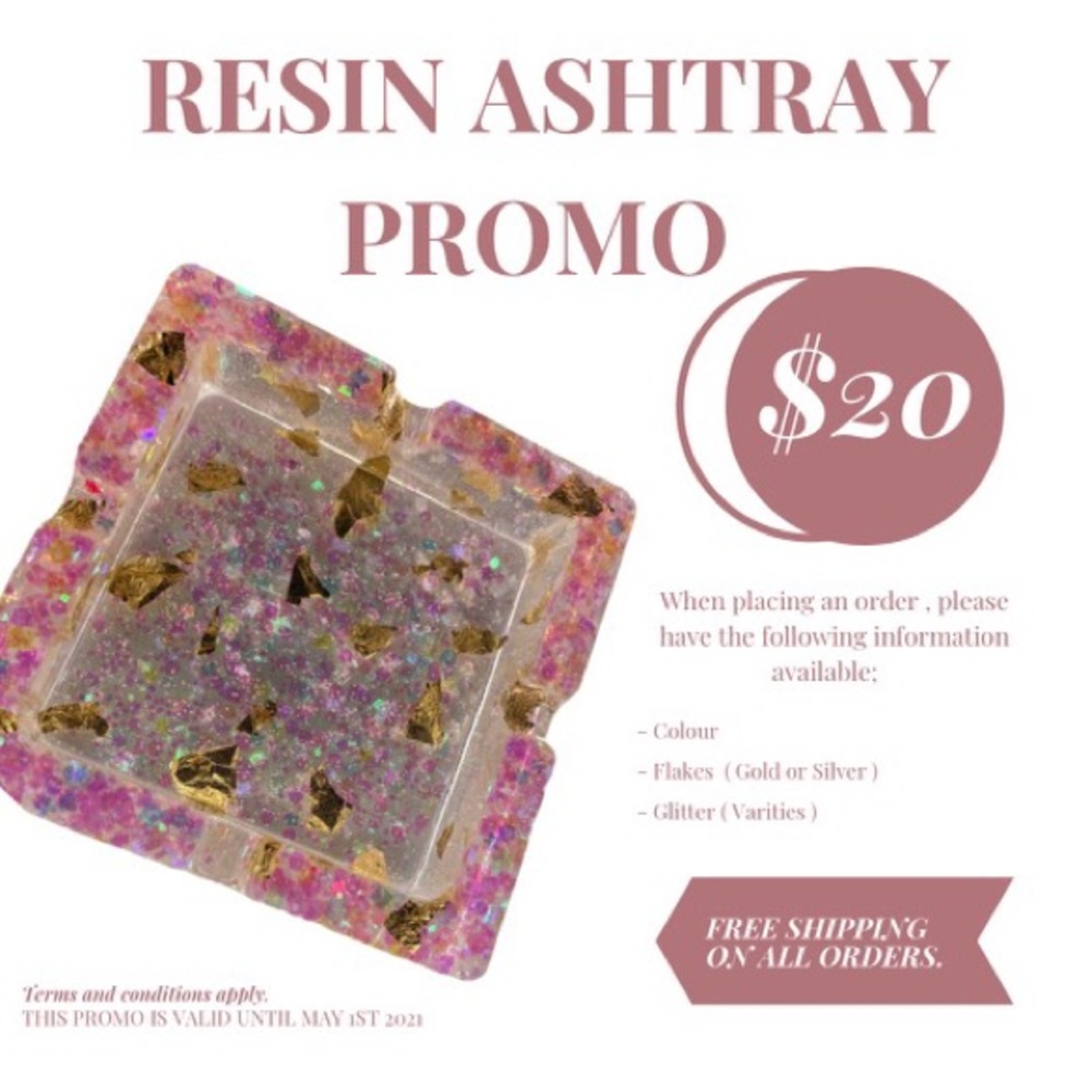 Resin Ashtray (Any Colour)